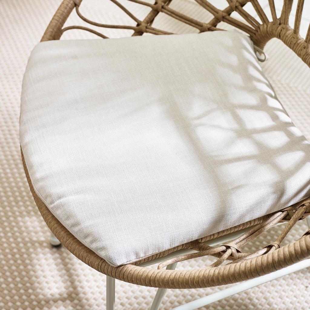 Crete Beige Rattan 2 Seat Garden Bistro Set