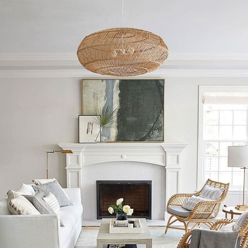 Lightsin Rustic Elegance Rattan Hanging Pendant Light
