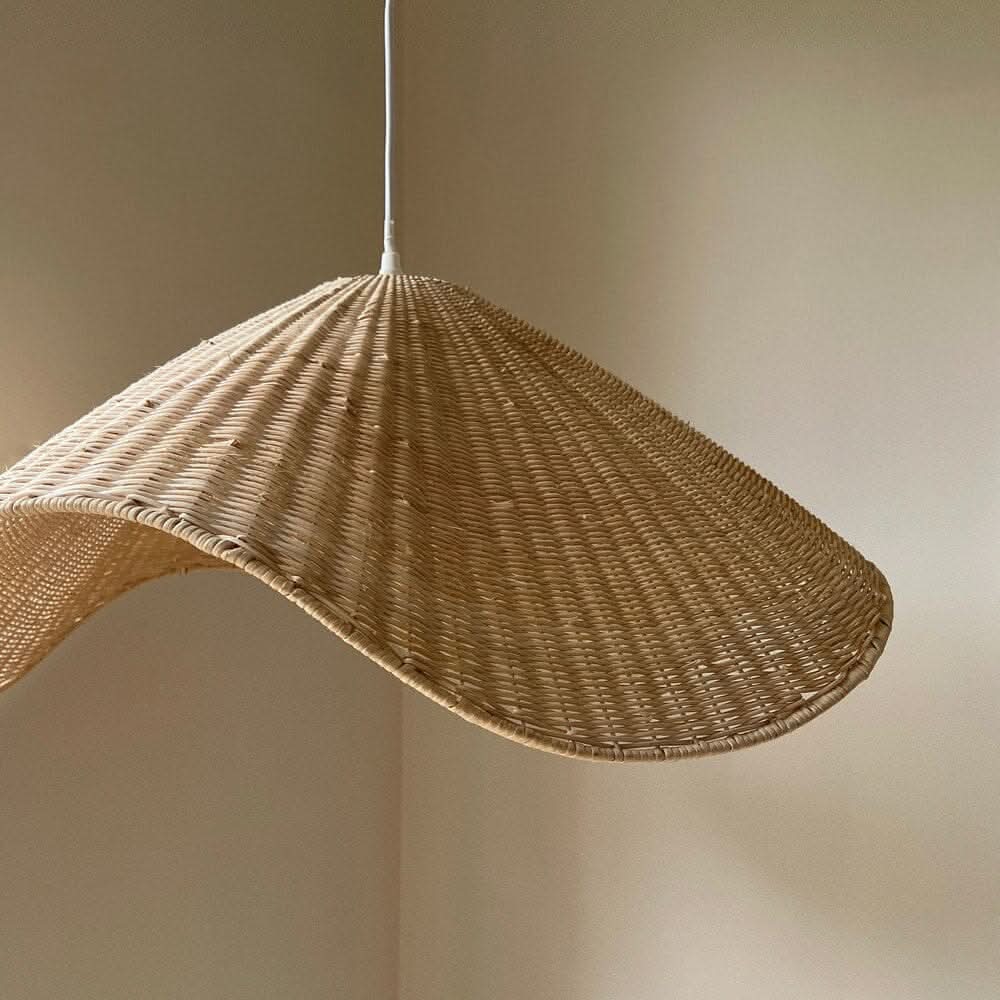 Lightsin Rustic Rattan Handcrafted Pendant Light for Living Room