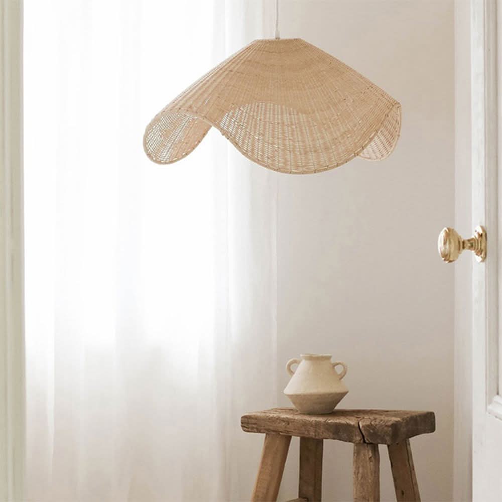 Lightsin Rustic Rattan Handcrafted Pendant Light for Living Room