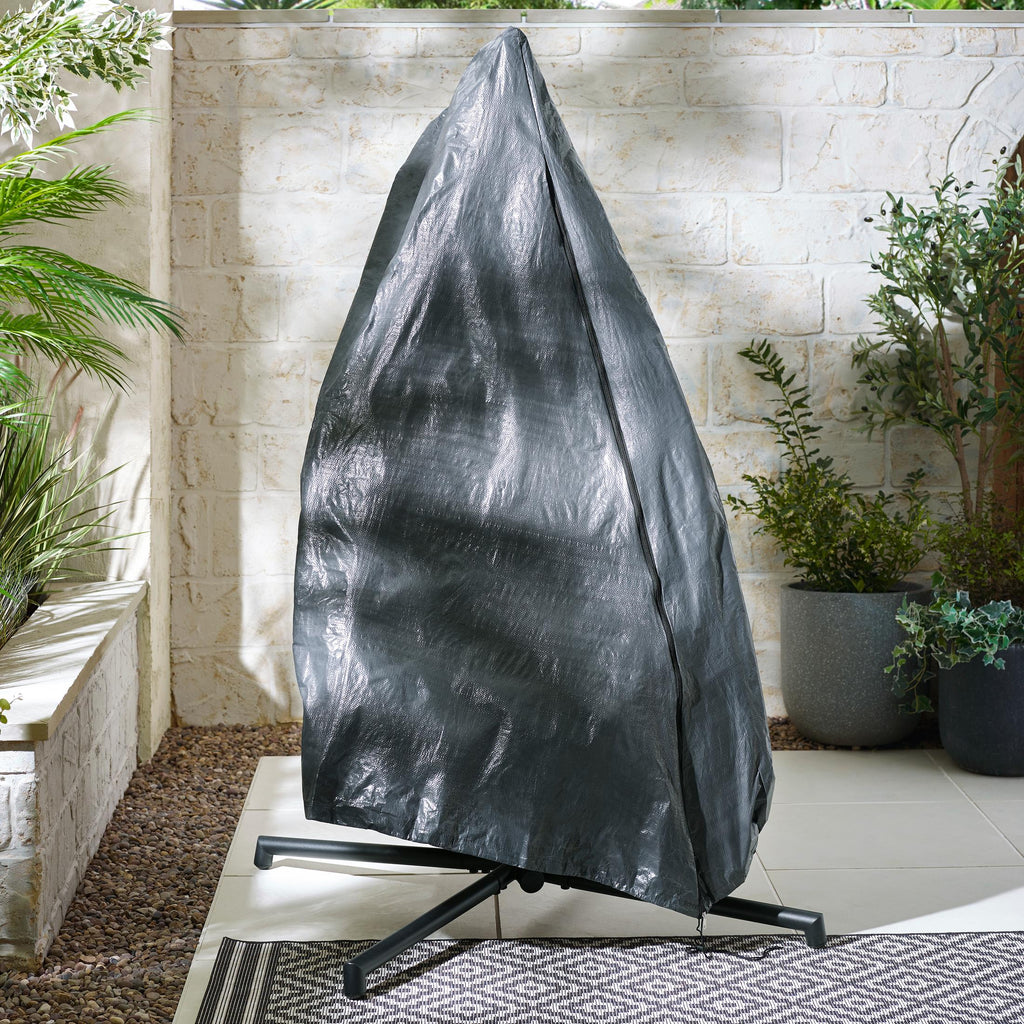 Grey Rattan & Grey Garden Hanging Egg Chair Seat