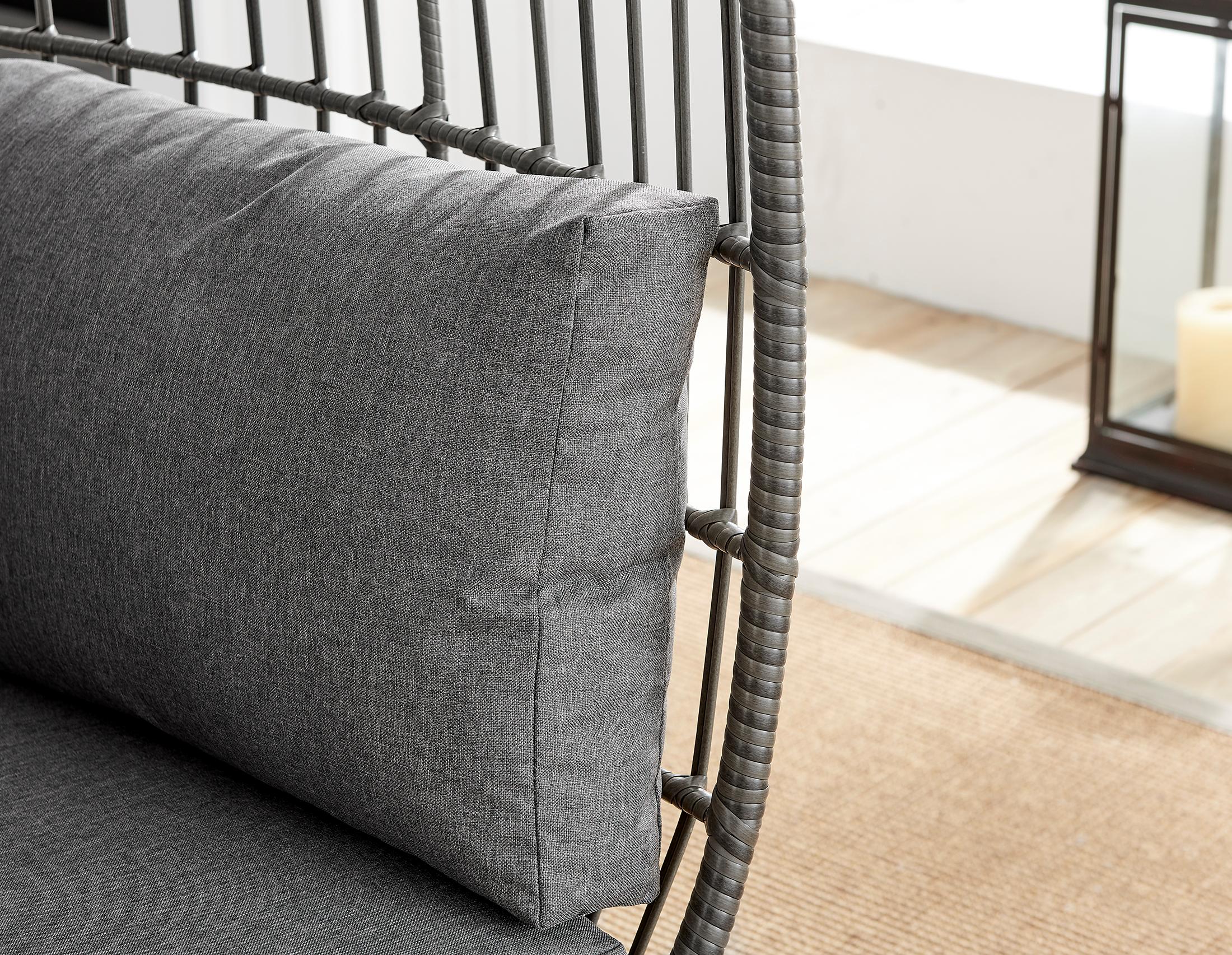 Grey Rattan Garden Egg Chair Seat