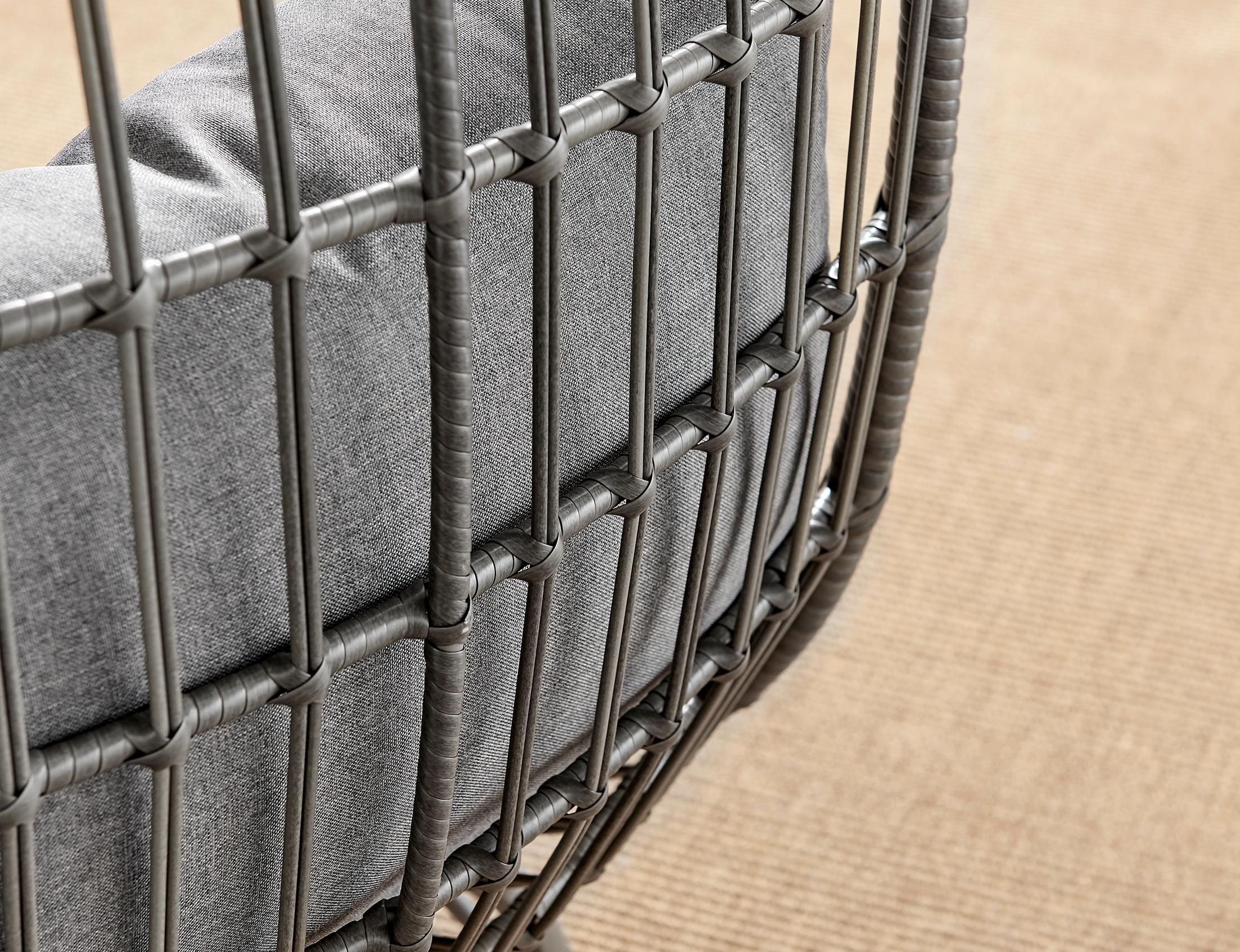 Grey Rattan Garden Egg Chair Seat
