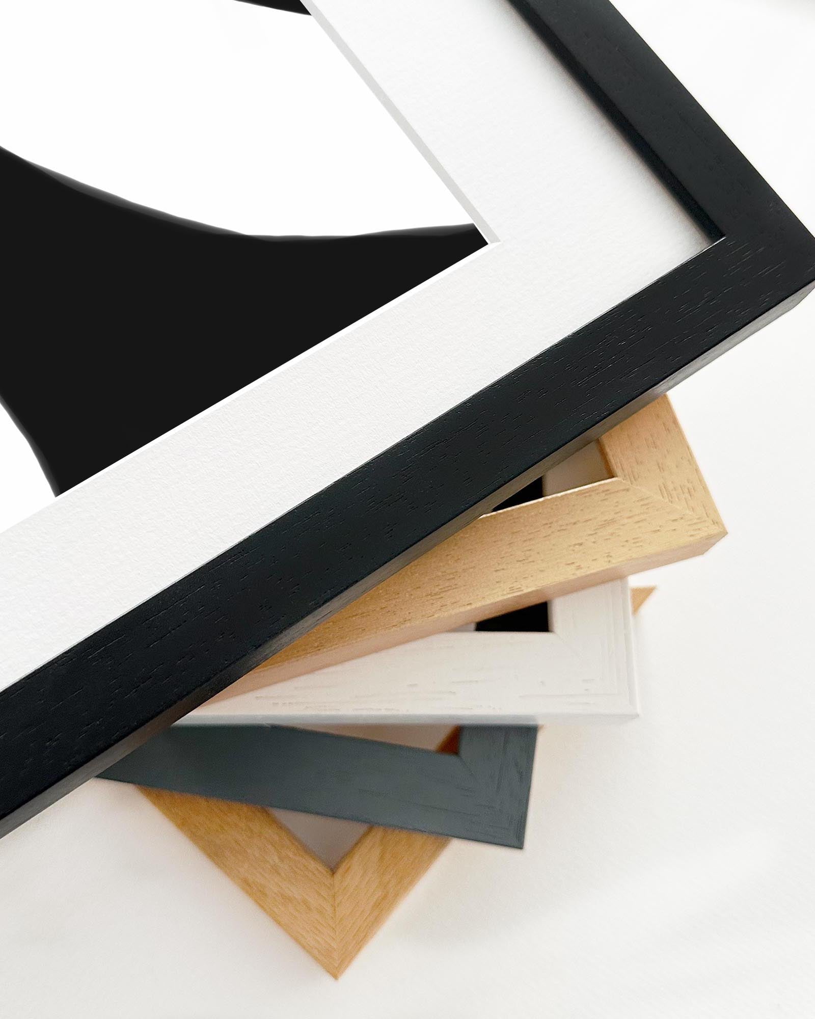 Black And White Abstract Lines Art Print
