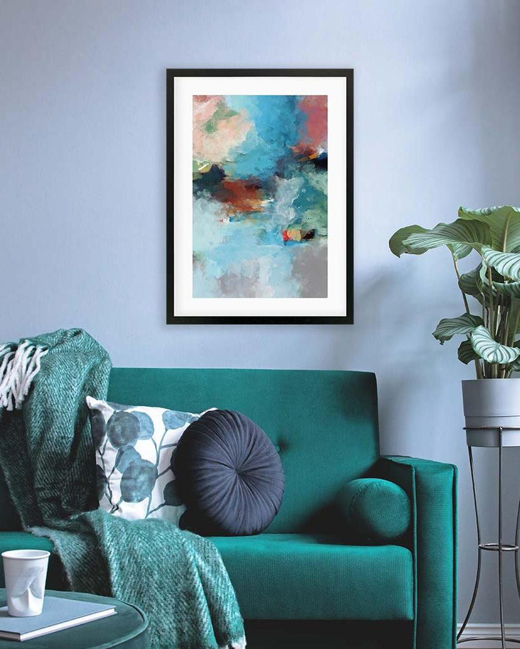 Blue Abstract Clouds Art Print