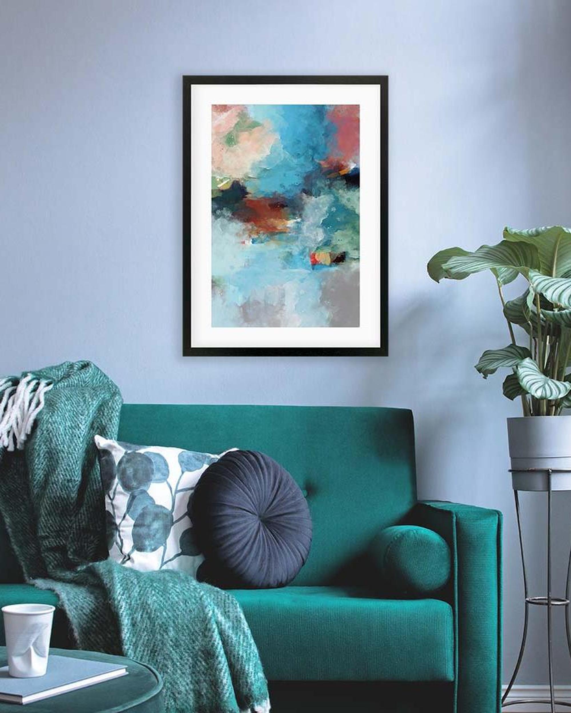 Blue Abstract Clouds Art Print