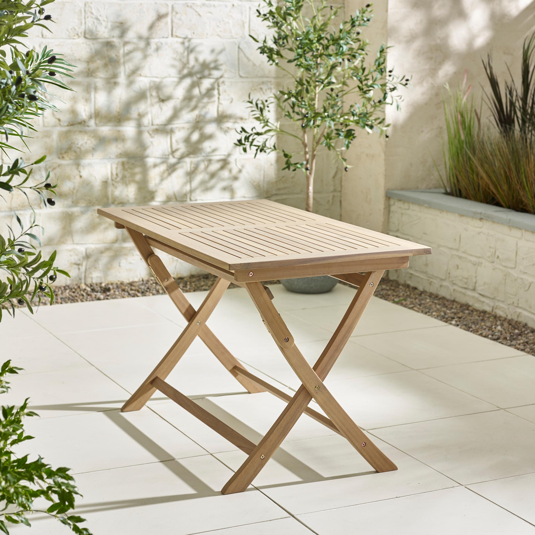 Hamburg Wood 4 Seat Folding Garden Dining Table