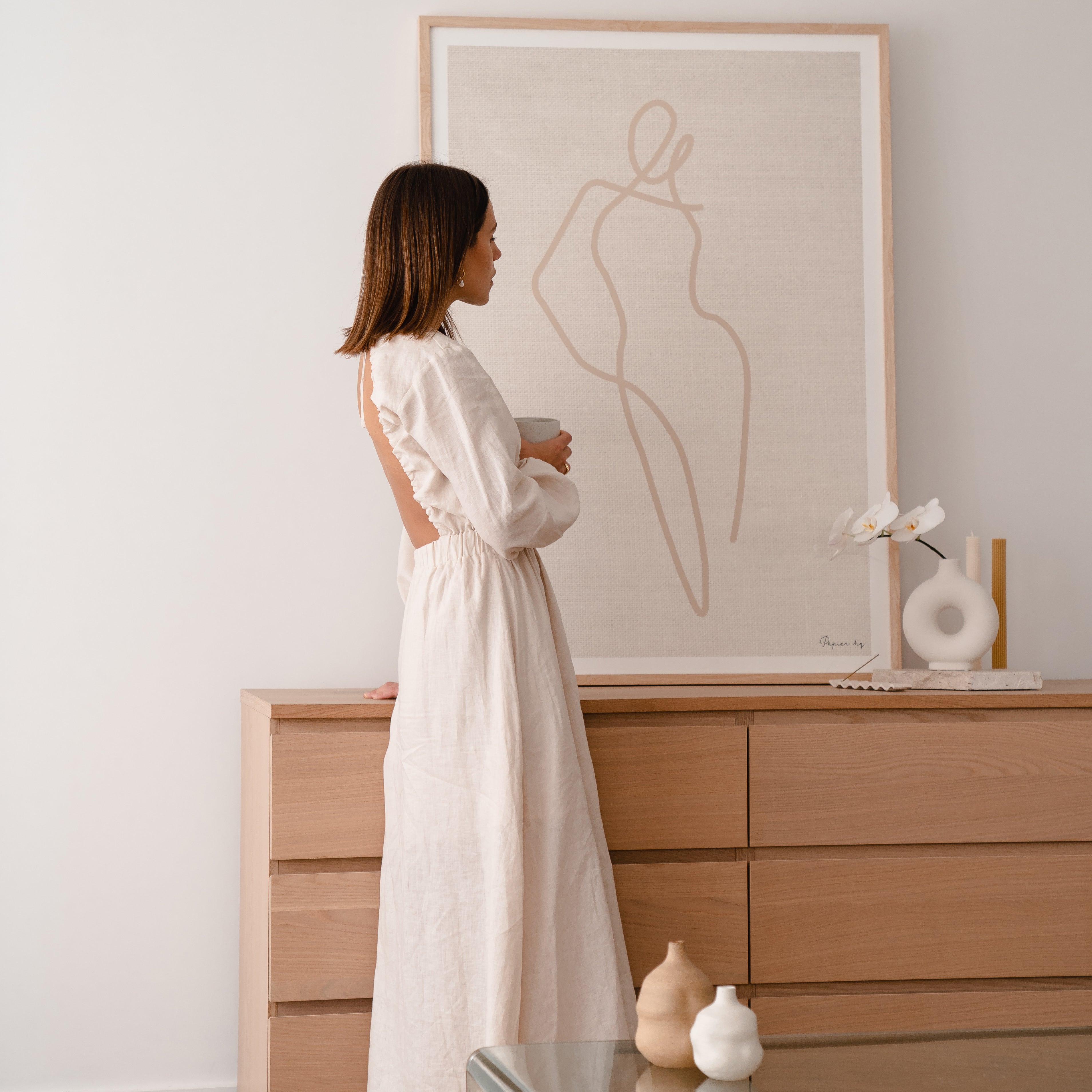 HOMEBODII LINEN PRINT NATURAL