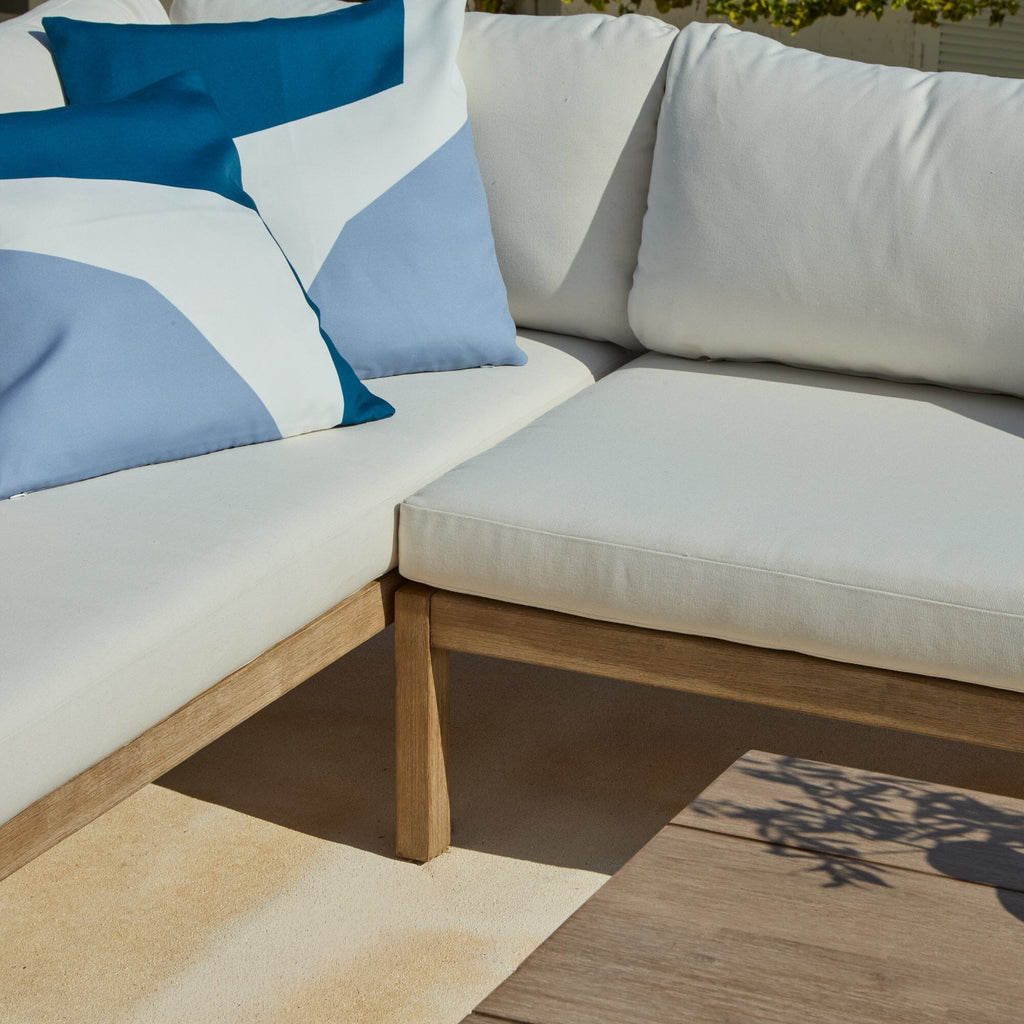 Imani 8 Seater Wooden Garden Corner Sofa Set with Coffee Table & 2 Imani Dining Chairs