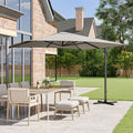 2.5M Cantilever Parasol Grey with Base for Garden