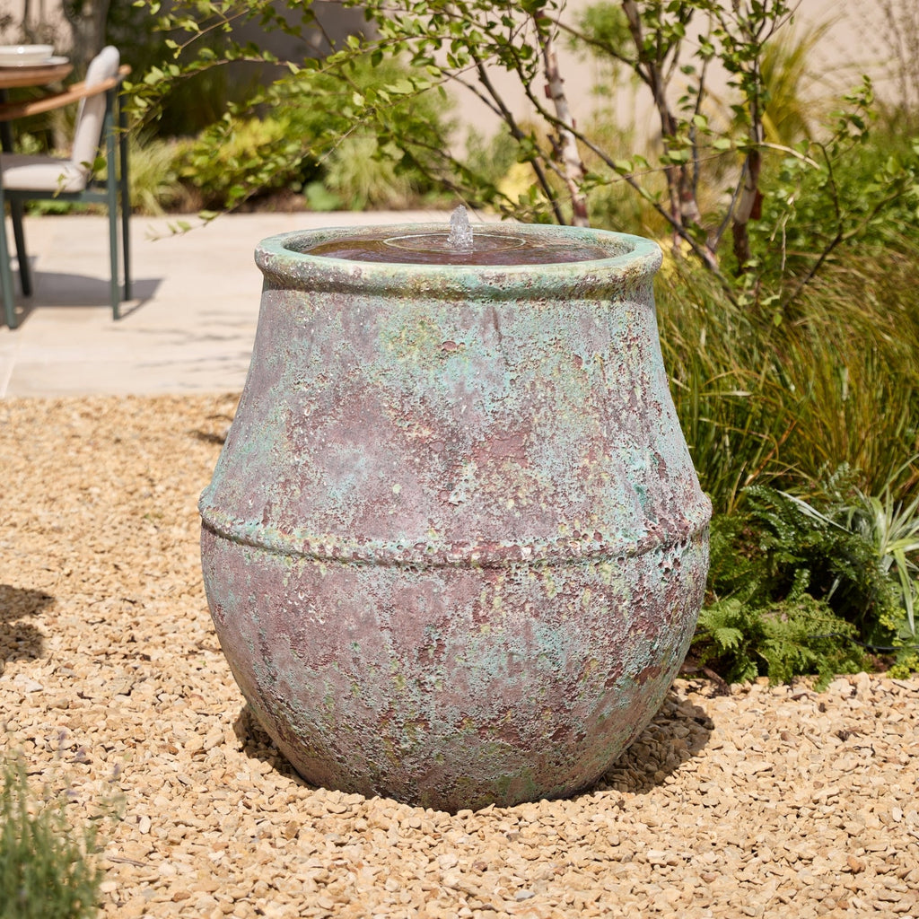 Leto Extra Large Verdigris | Urn Water Feature