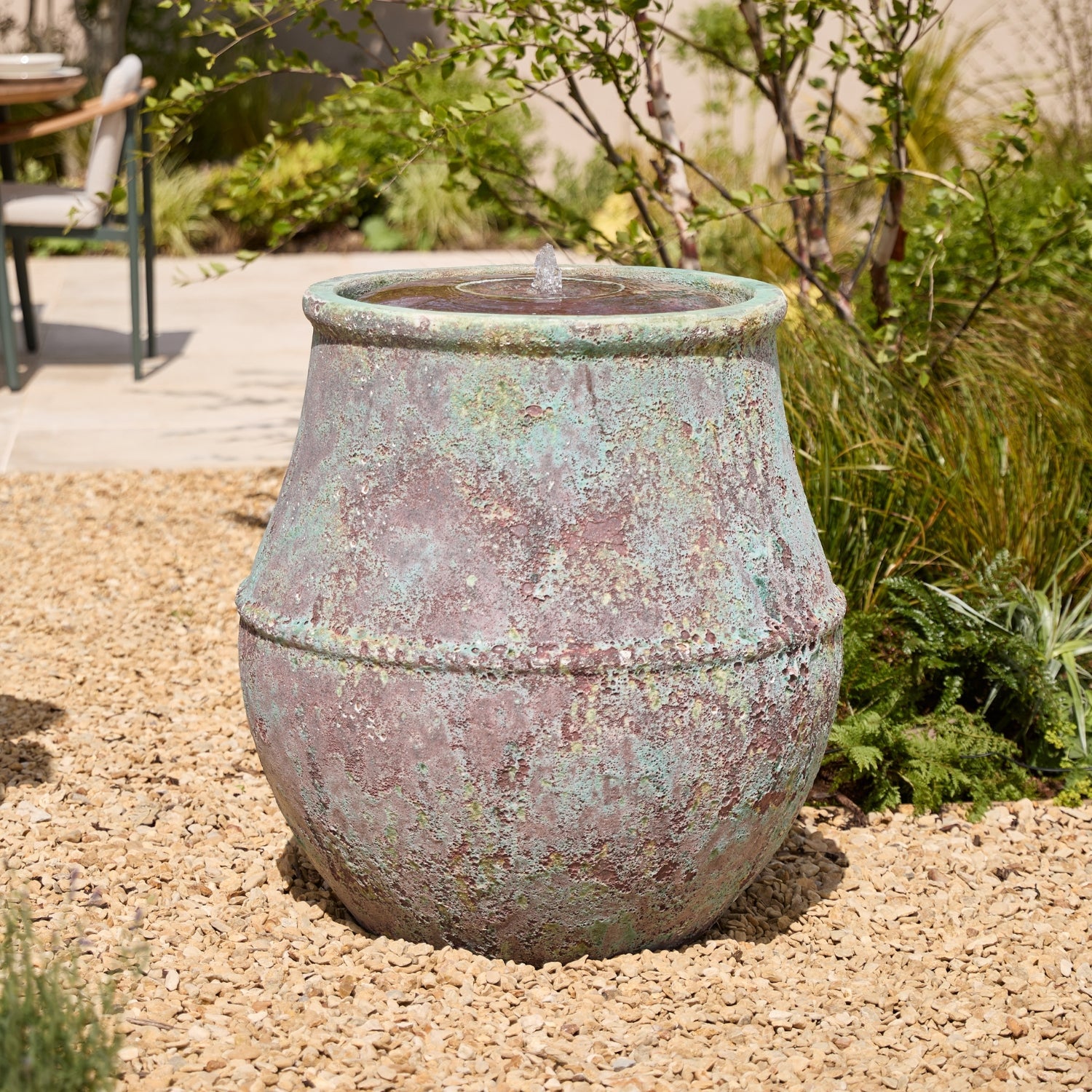 Leto Extra Large Verdigris | Urn Water Feature