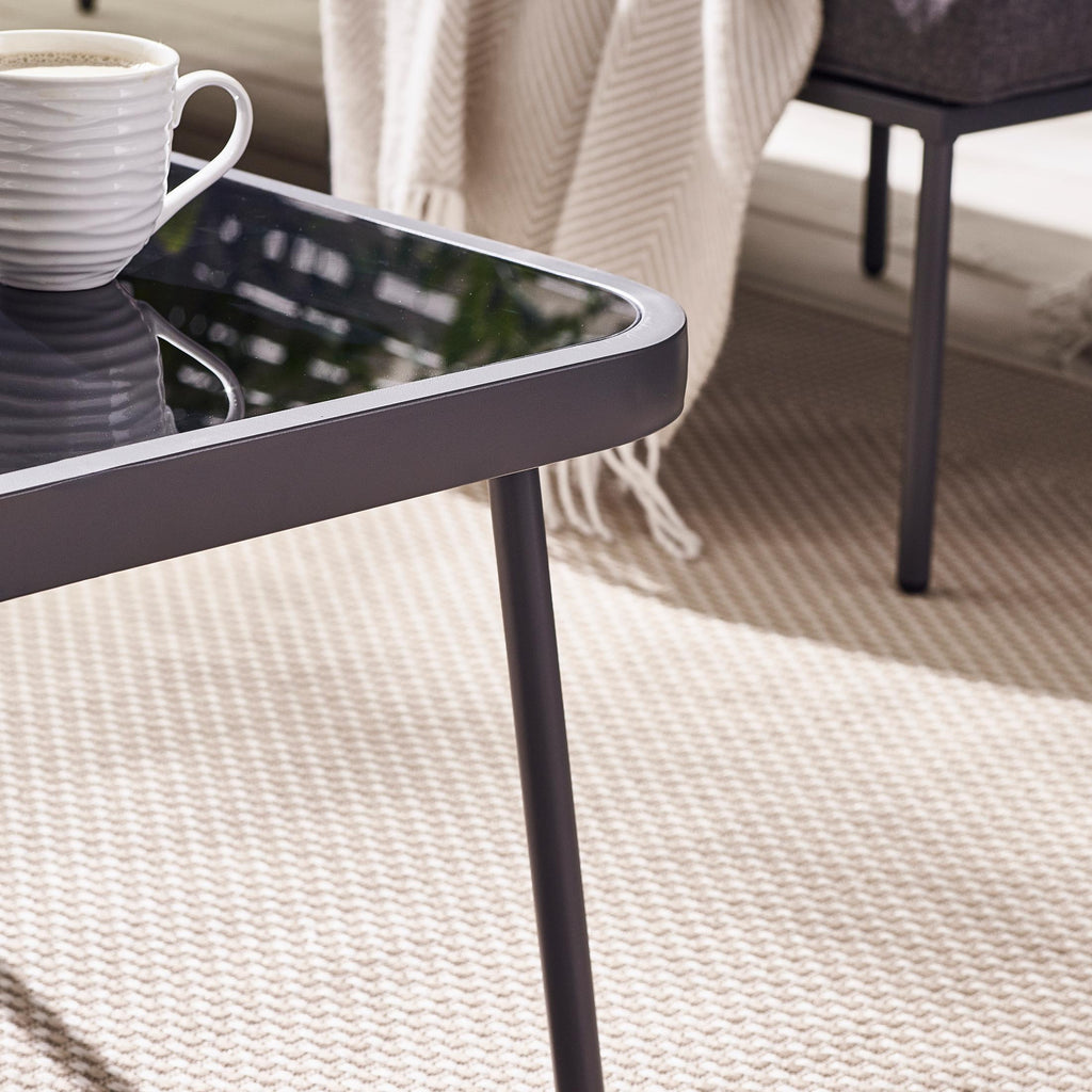 Maldives Grey Rattan & Grey 5 Seat Garden Sofa Set