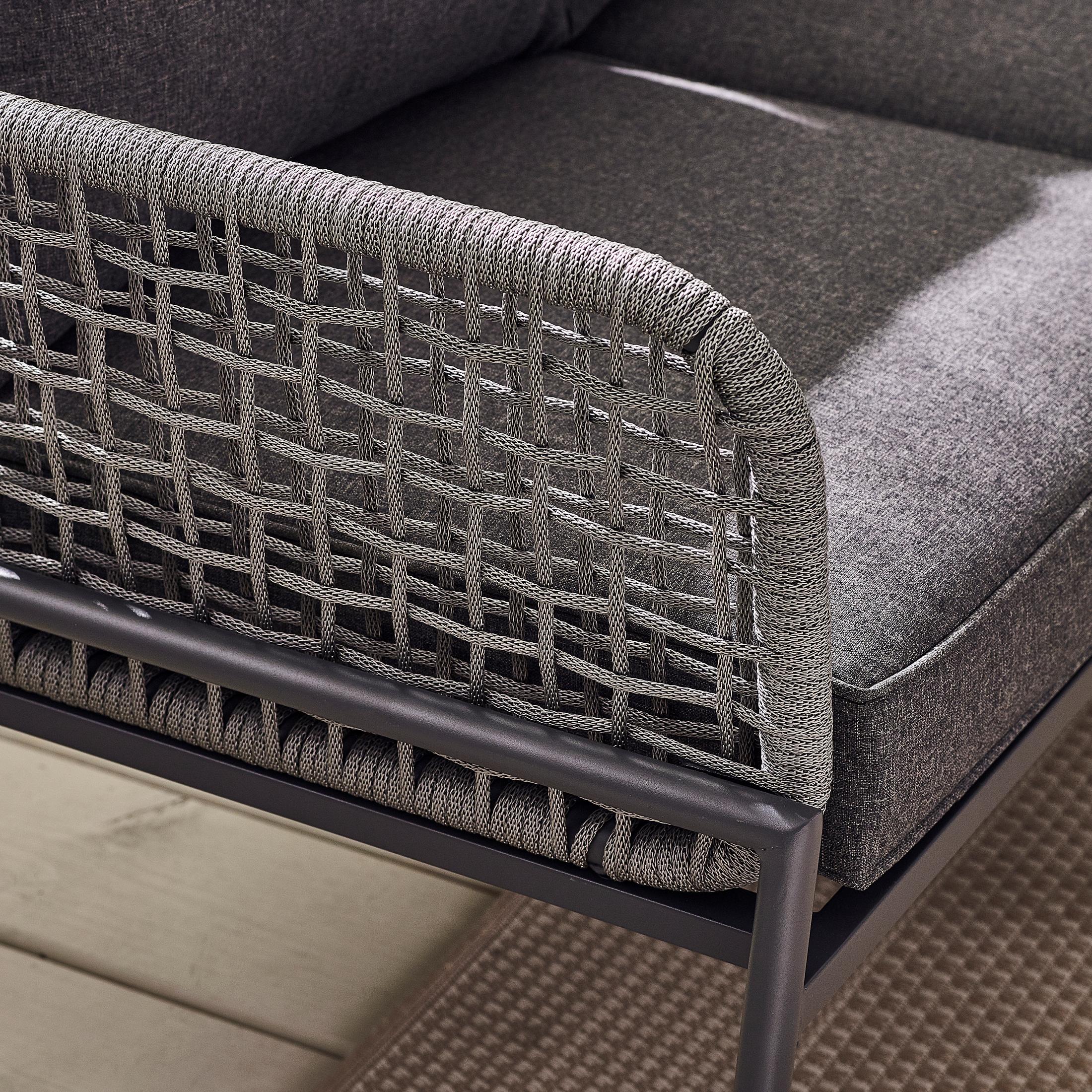 Maldives Grey Rattan & Grey 5 Seat Garden Sofa Set