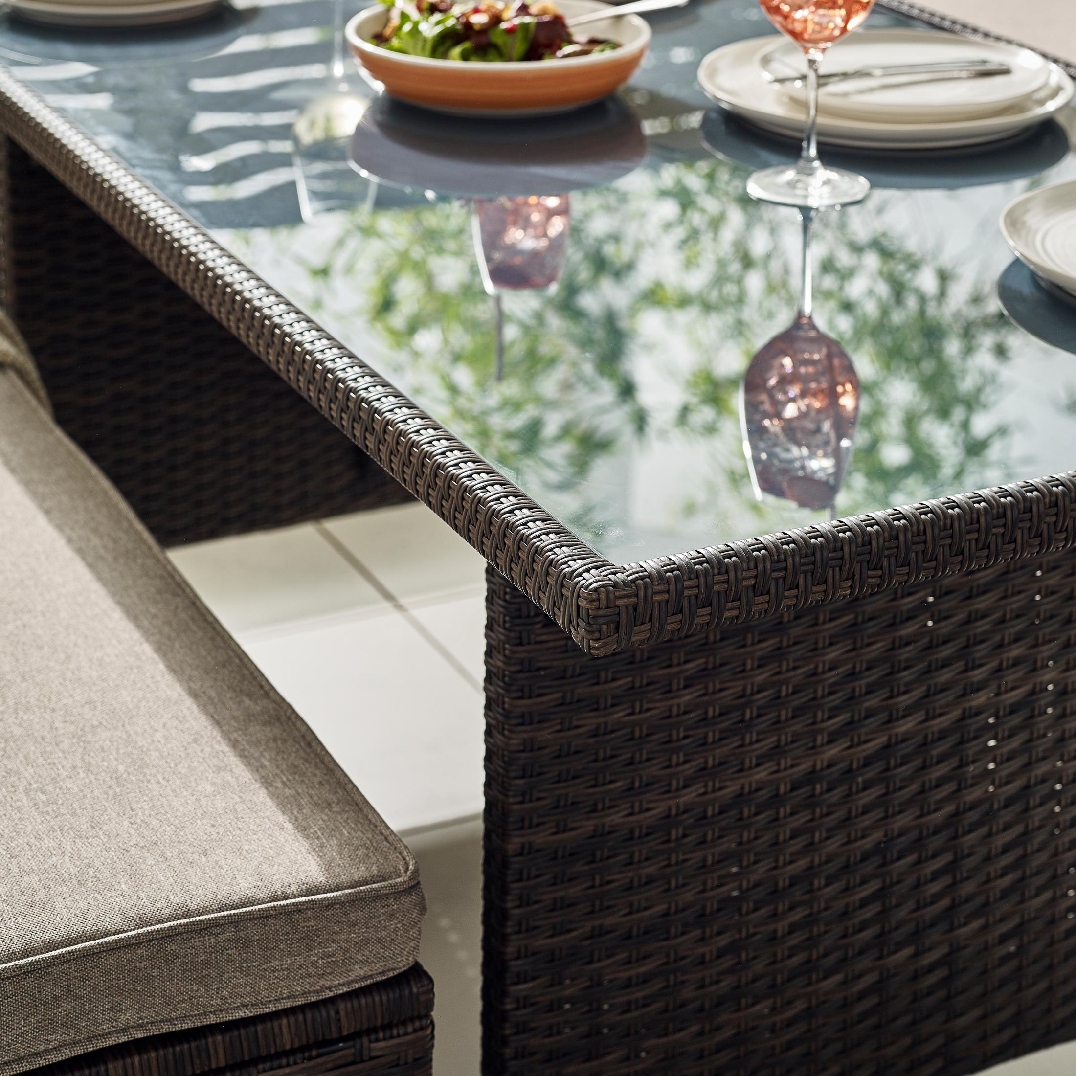 Marbella Brown Rattan 9 Seat Sofa Garden Dining Set