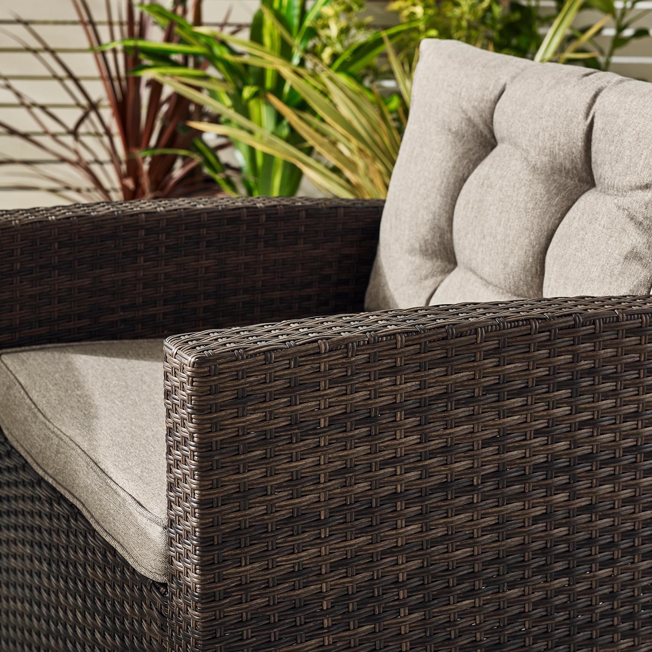 Marbella Brown Rattan 9 Seat Sofa Garden Dining Set