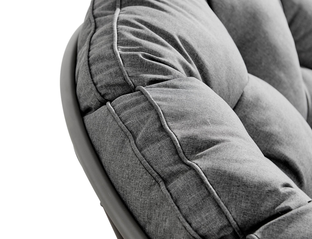 Grey Rattan Garden Papasan Moon Chair