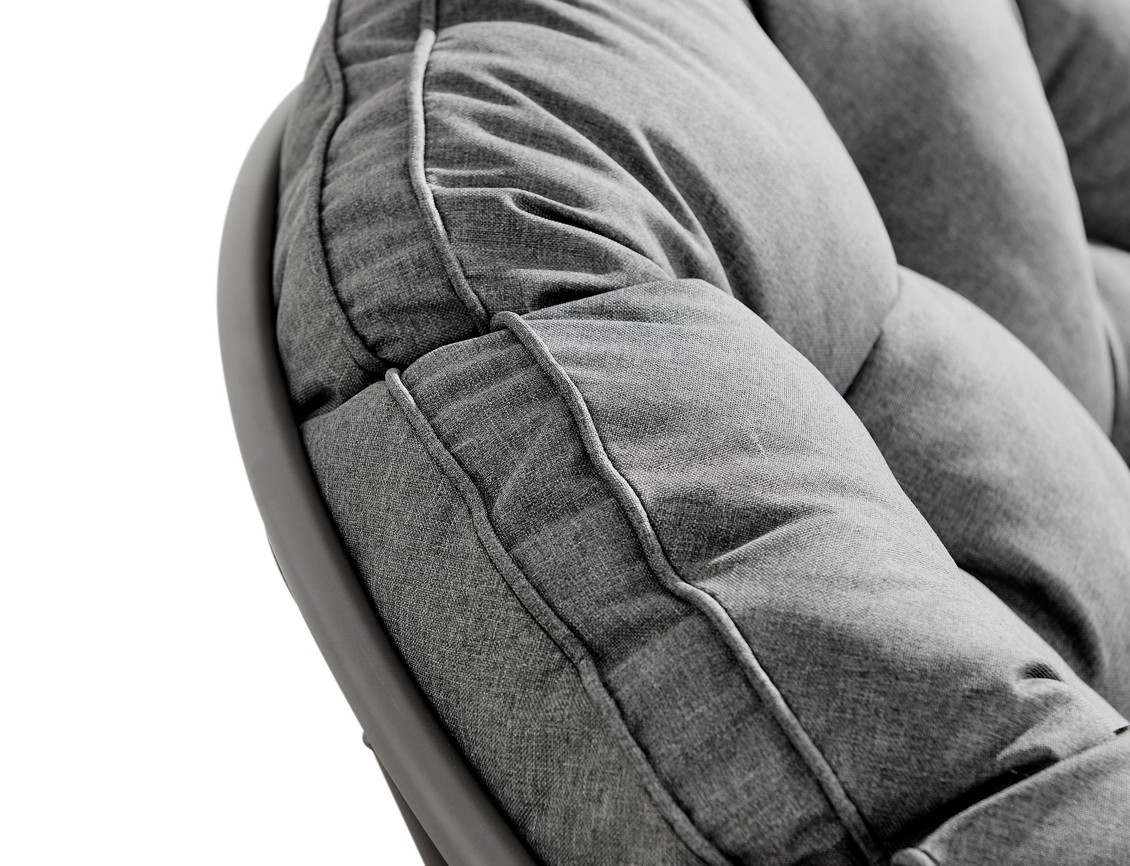 Grey Rattan Garden Papasan Moon Chair