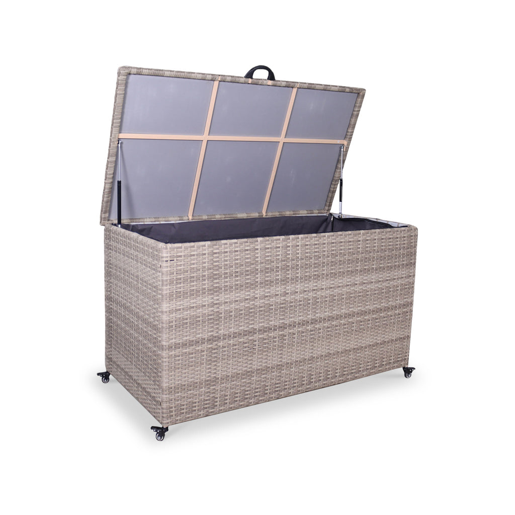 Natural Weave 510L Cushion Storage Box with Gas Lift