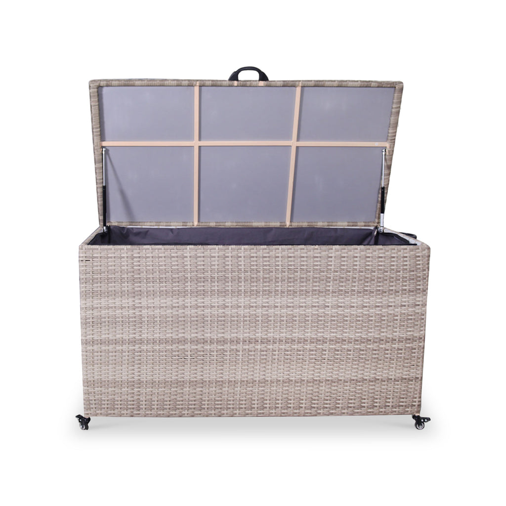 Natural Weave 510L Cushion Storage Box with Gas Lift