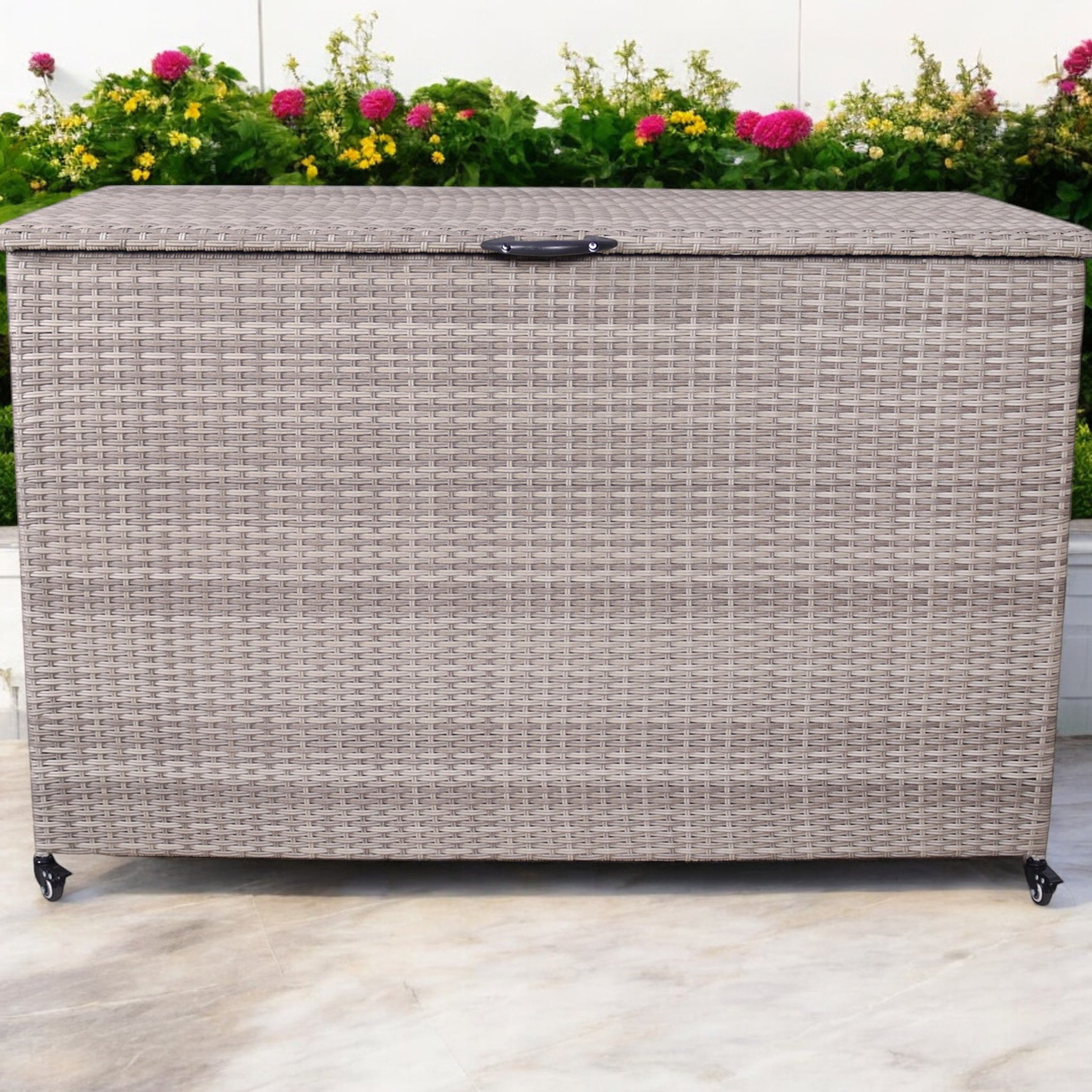 Natural Weave 510L Cushion Storage Box with Gas Lift