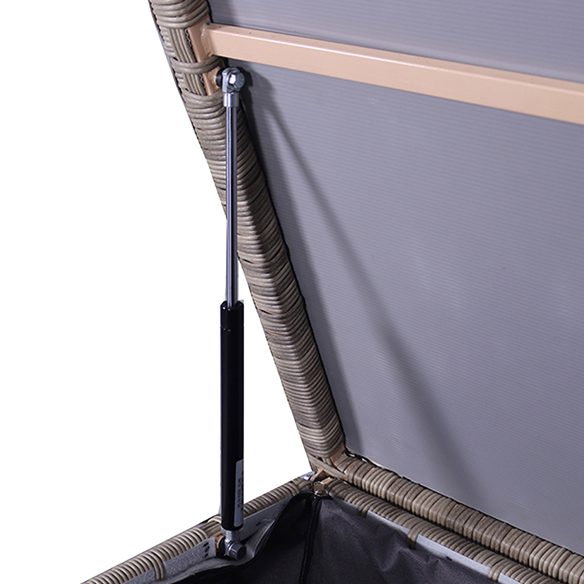 Natural Weave 826L Cushion Storage Box with Gas Lift