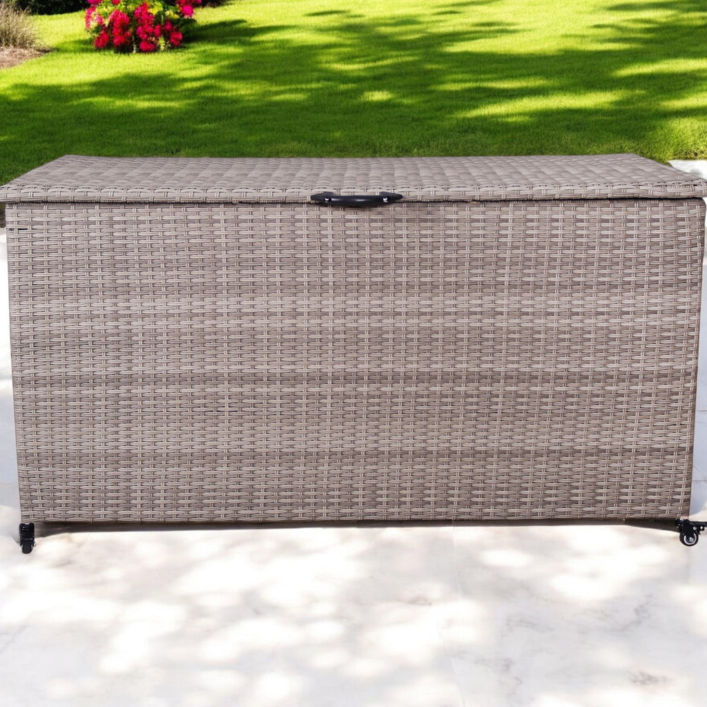 Natural Weave 826L Cushion Storage Box with Gas Lift