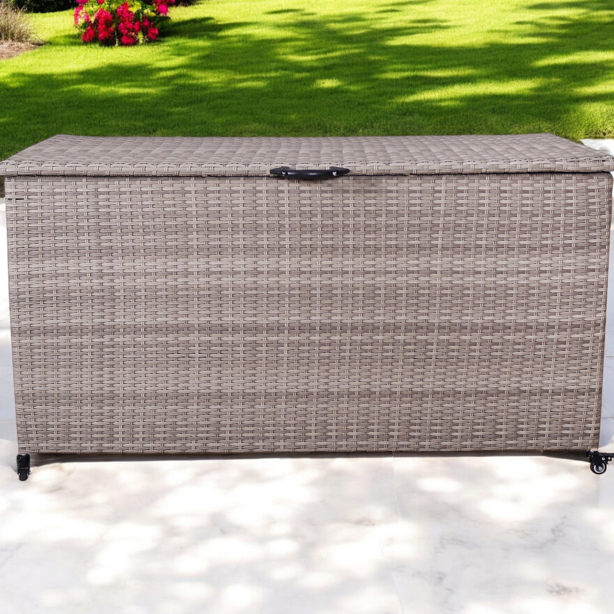 Natural Weave 826L Cushion Storage Box with Gas Lift