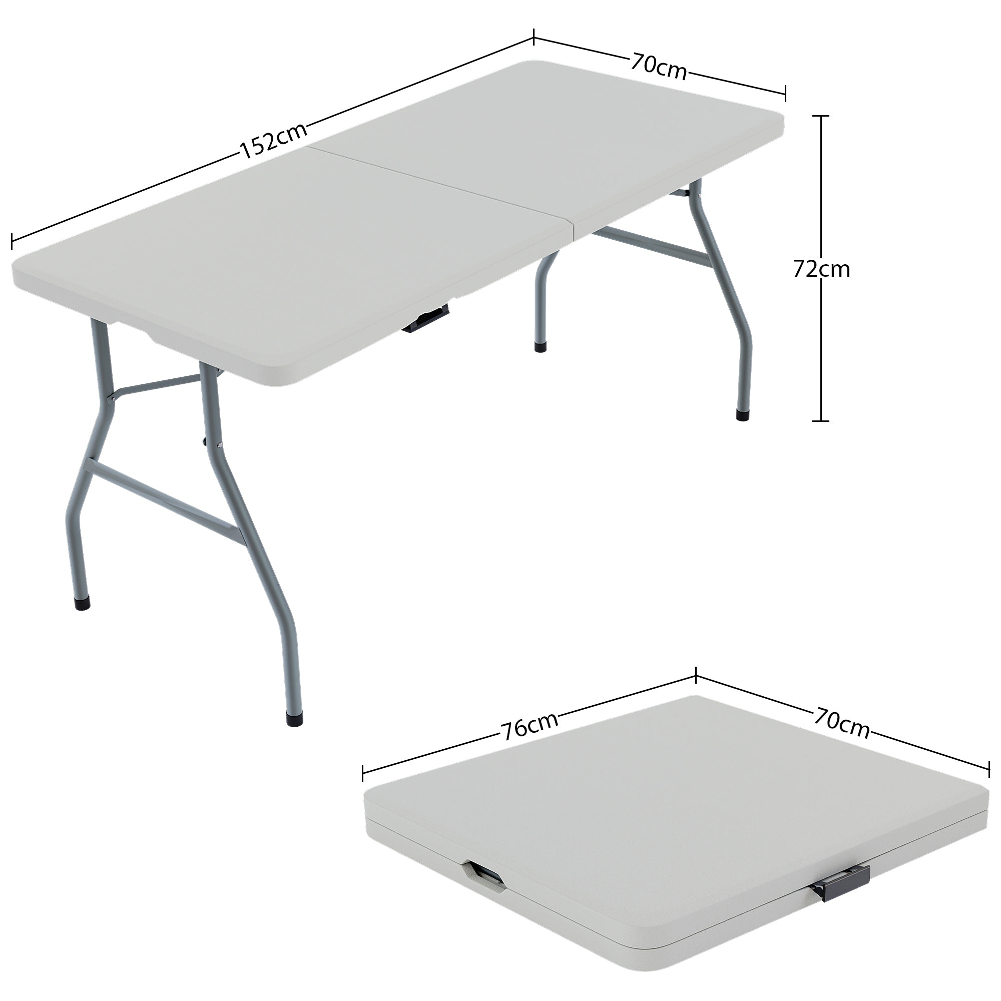 Folding 5ft Table & Set of 6 Folding Chairs