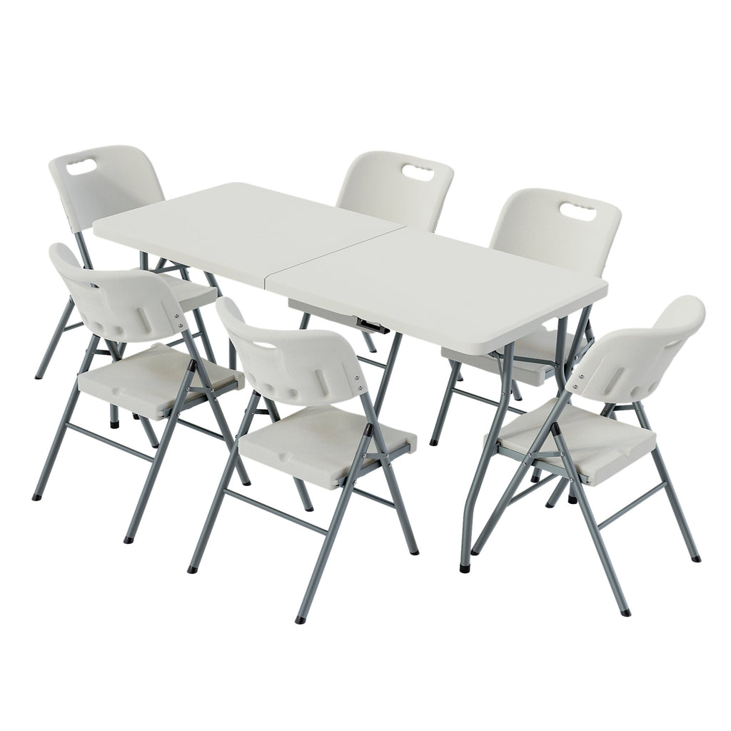 Folding 5ft Table & Set of 6 Folding Chairs
