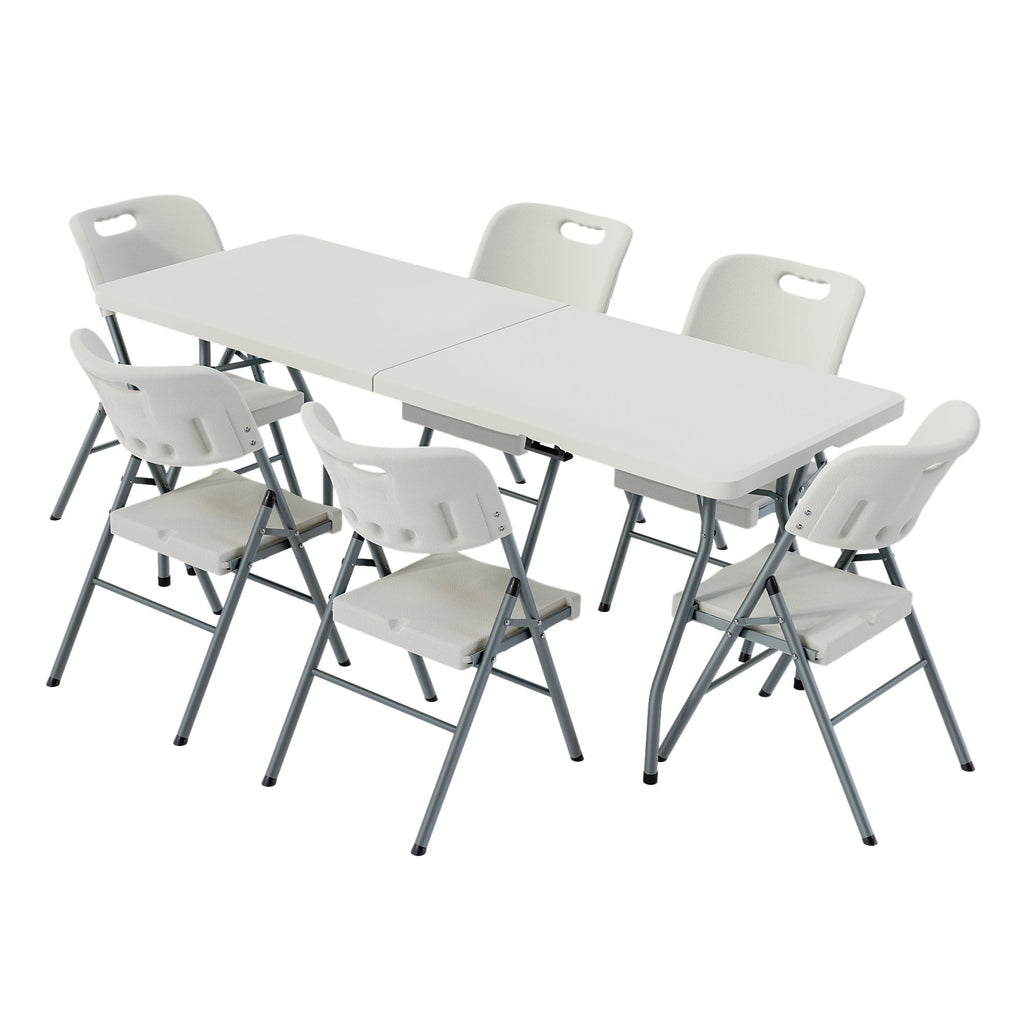 Folding 6ft Table & Set of 6 Folding Chairs