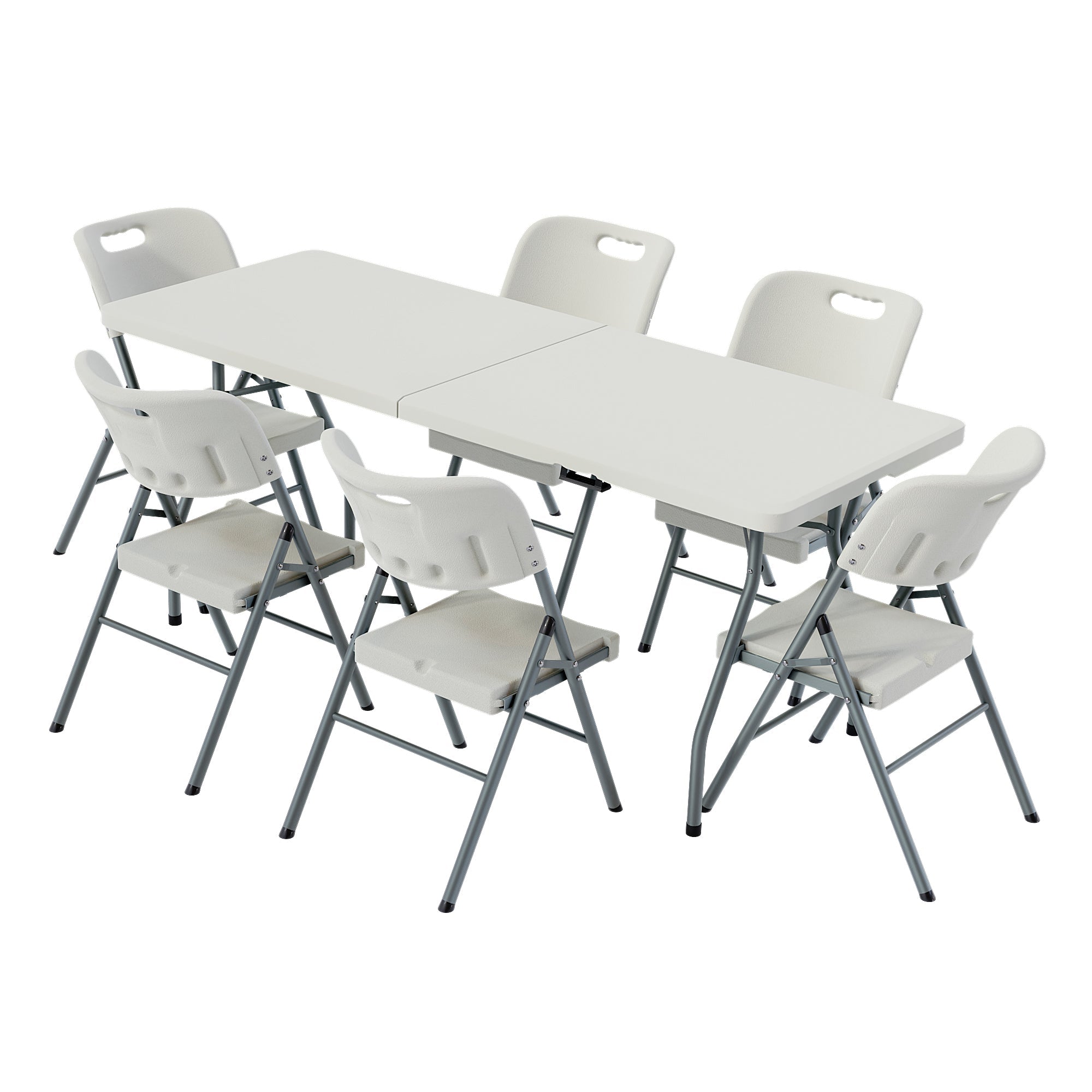 Folding 6ft Table & Set of 6 Folding Chairs