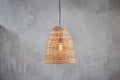 Noko Natural Wicker Conical Pendant - Small