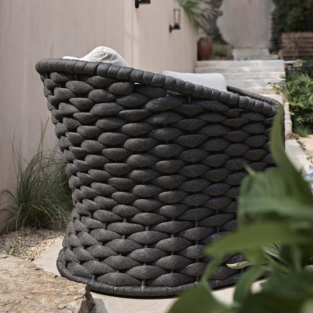 Positano Wide Rope Bistro Set, Grey