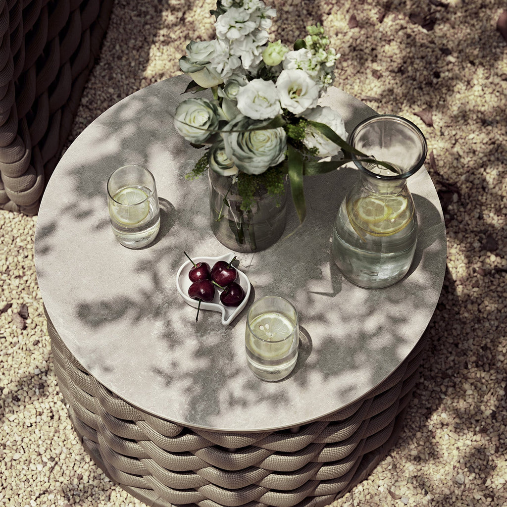 Positano Wide Rope Bistro Set, Taupe