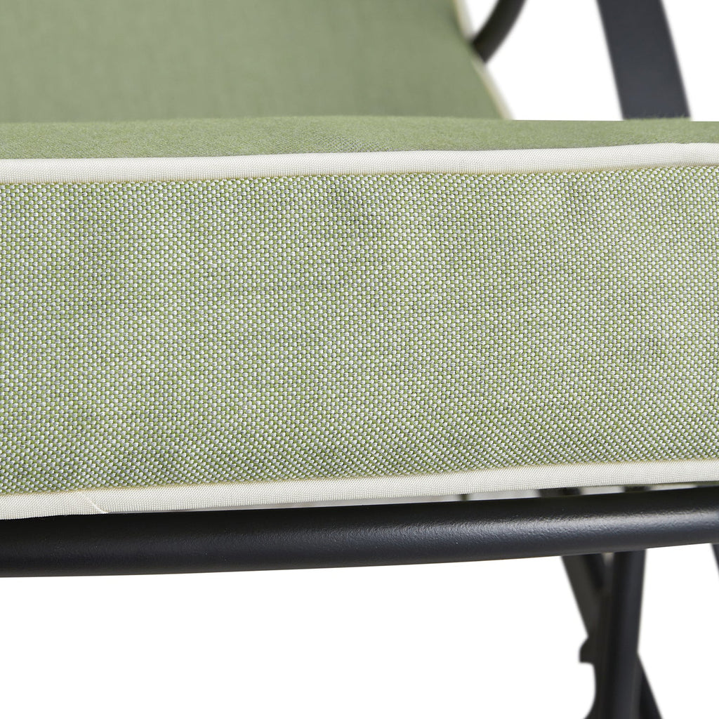 Haymes Metal Sun Lounger with Wheels, Reseda Green