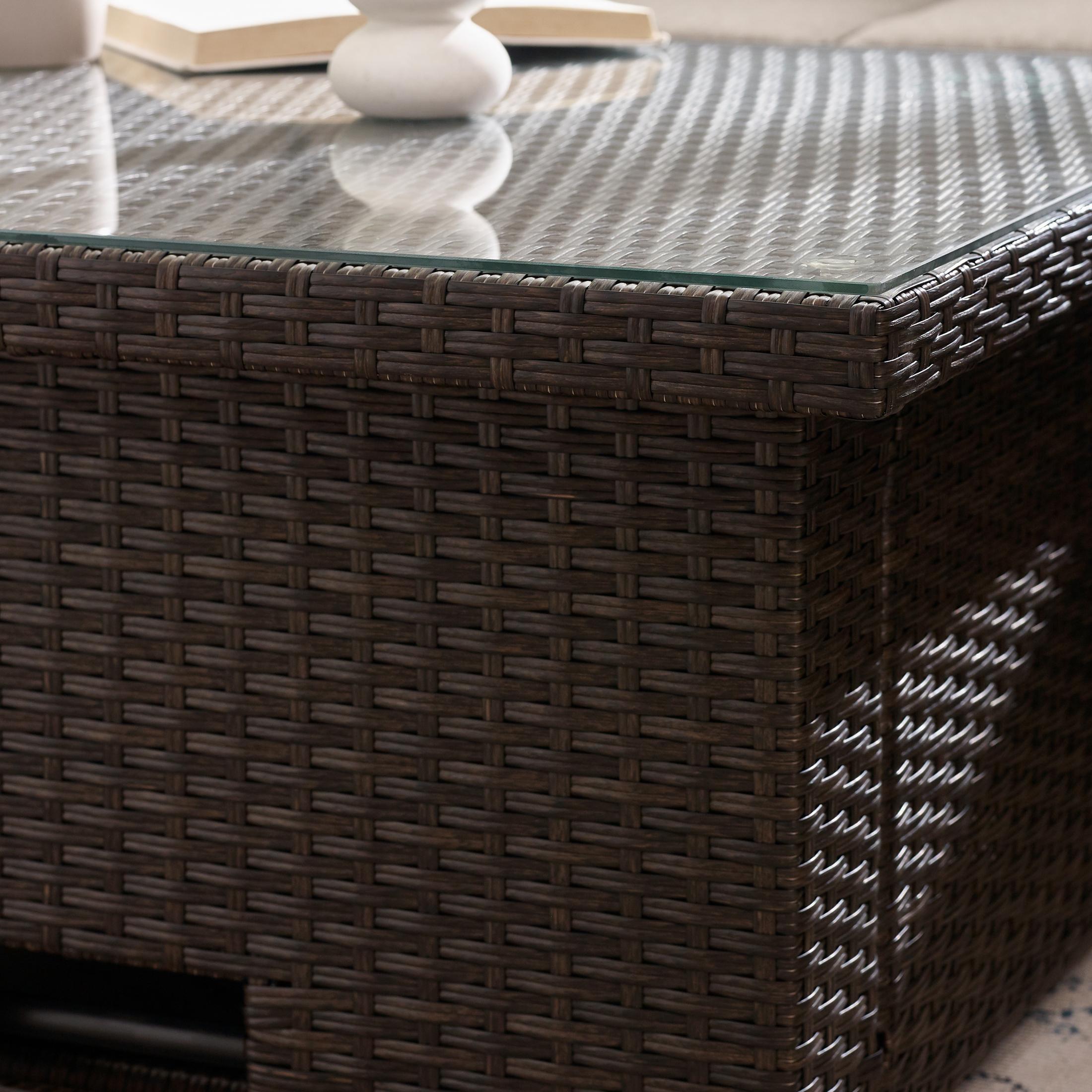 Orlando Brown Rattan Rising Garden Coffee to Dining Table