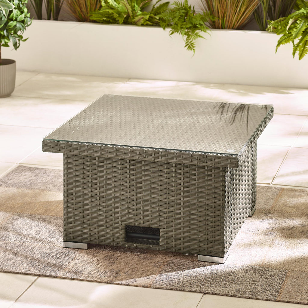 Orlando Grey Rattan Rising Garden Coffee to Dining Table
