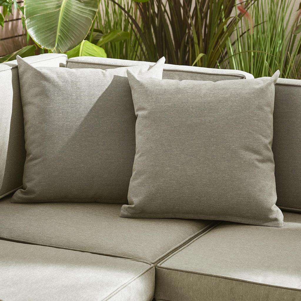 Orlando Black Rattan & Grey 10 Seat Modular Garden Sofa