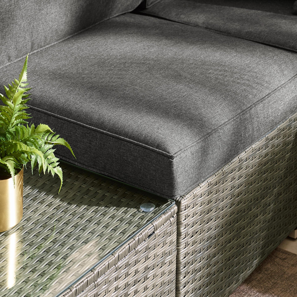 Orlando Grey Rattan & Grey 10 Seat Modular Garden Sofa