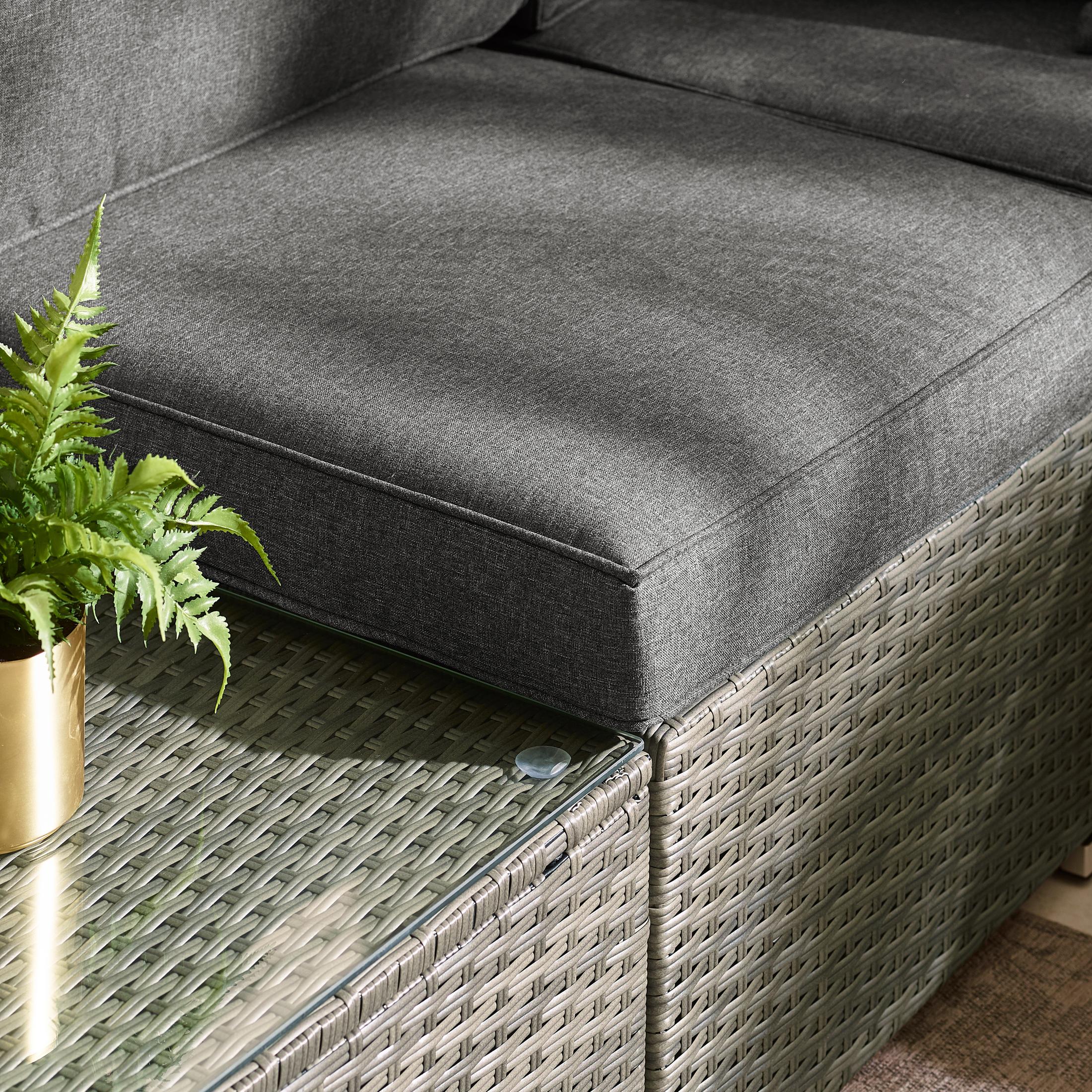 Orlando Grey Rattan & Grey 10 Seat Modular Garden Sofa