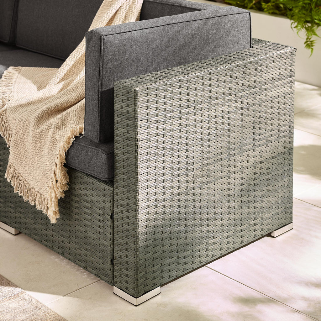 Orlando Grey Rattan & Grey 10 Seat Modular Garden Sofa