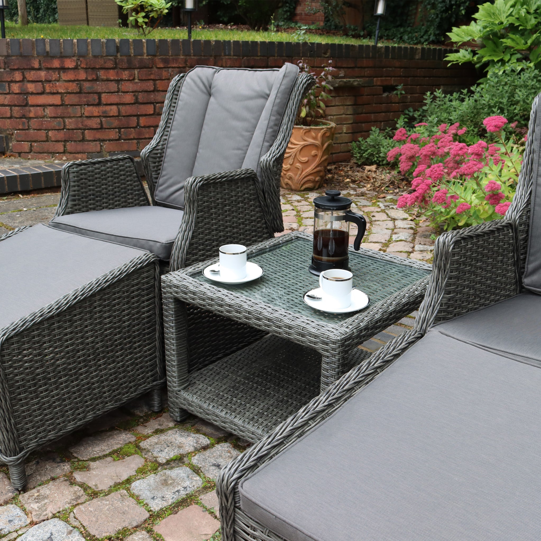 Paris 2 Seater High Back Recliner Comfort Companion Set