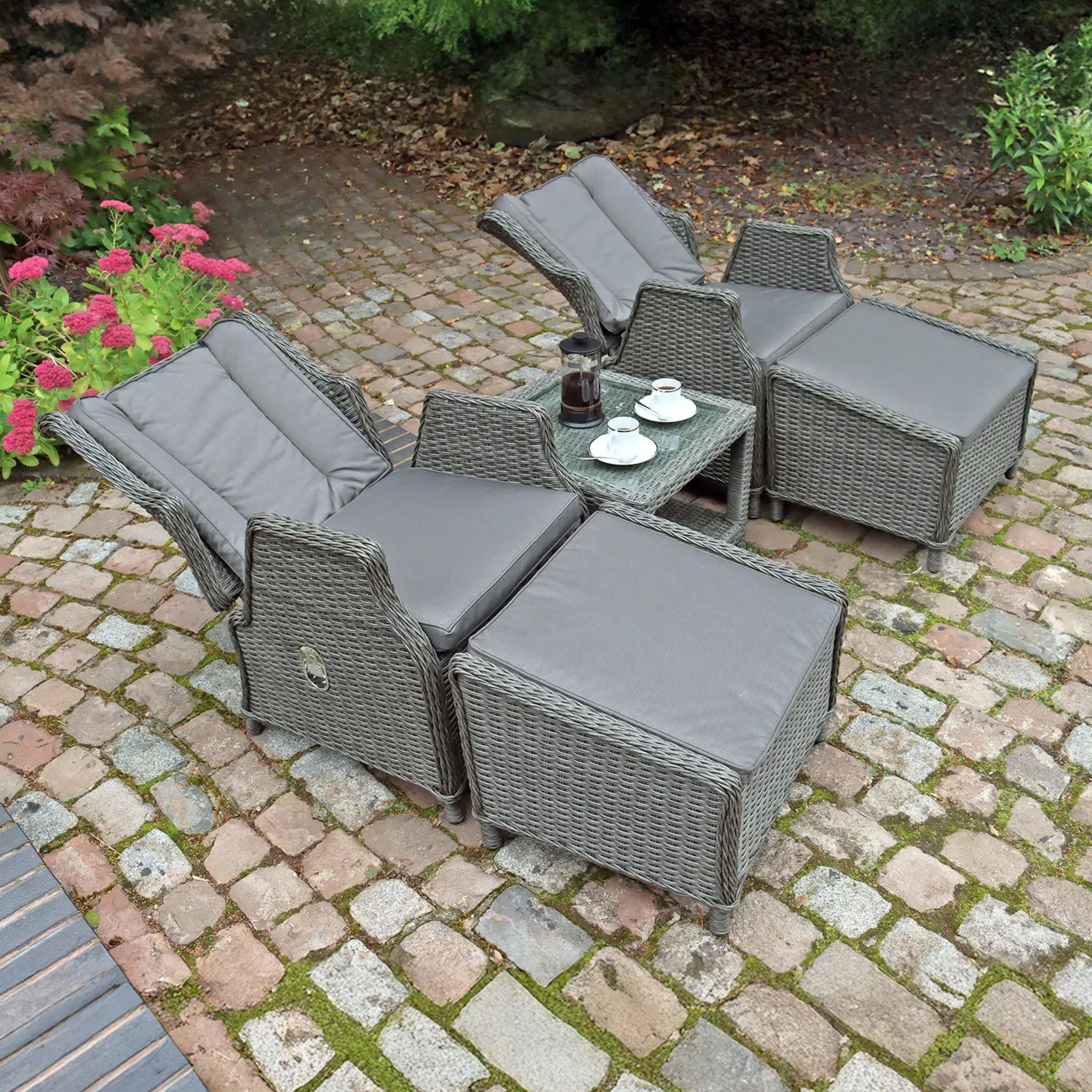 Paris 2 Seater High Back Recliner Comfort Companion Set