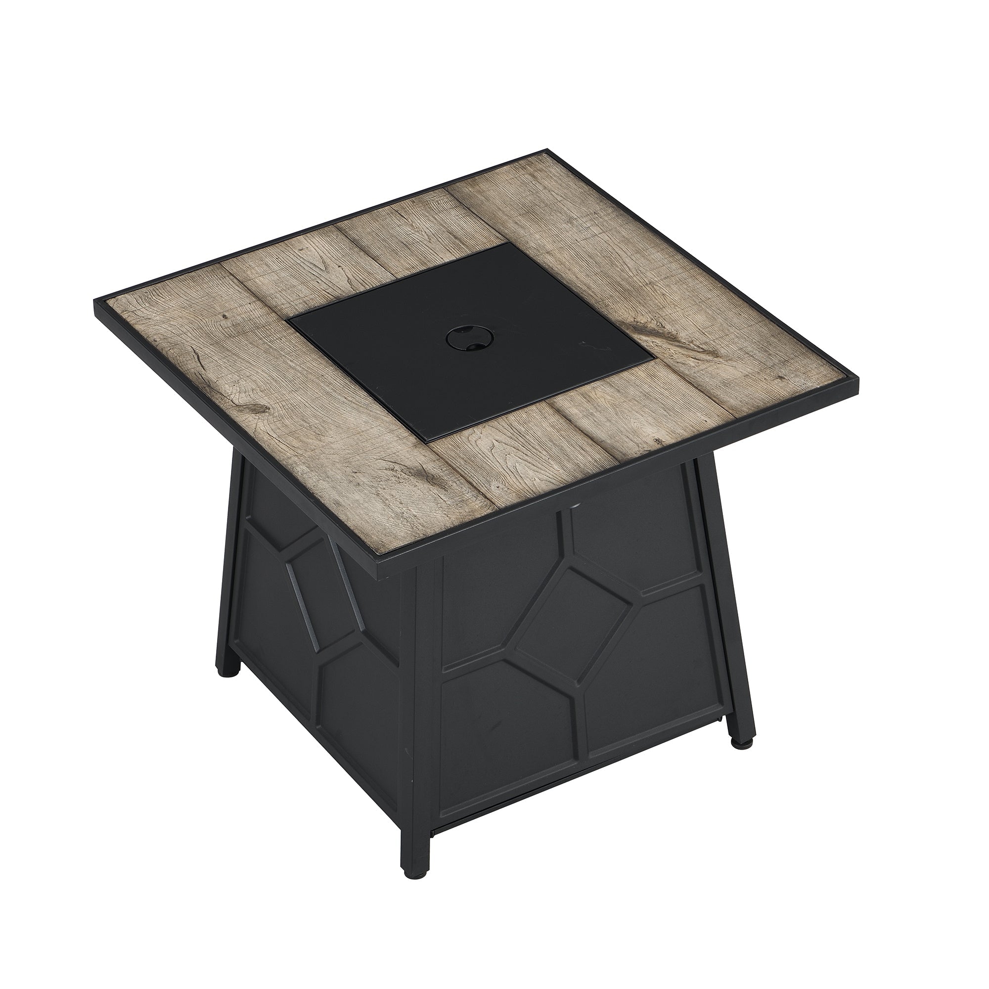 Square Outdoor 30" x 30" 40,000BTUs Real Concrete Fire Pit Table