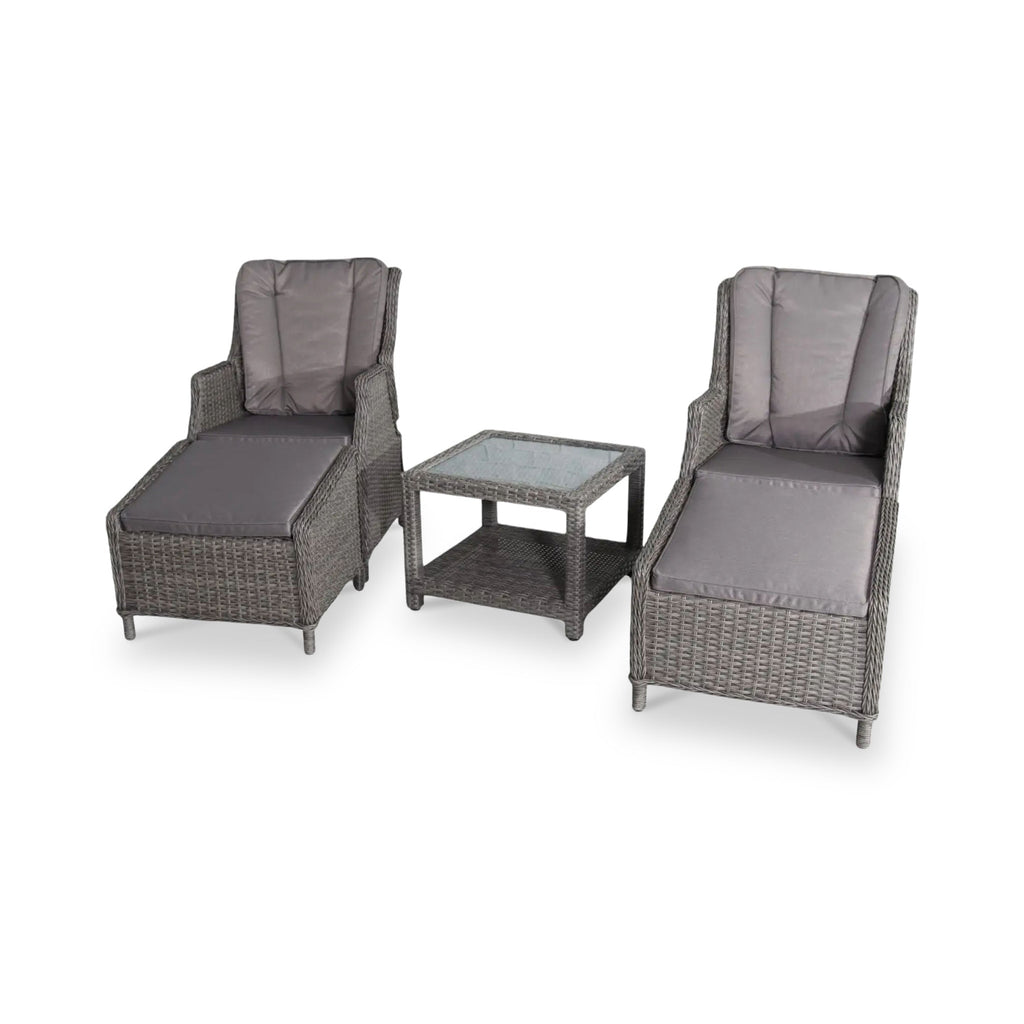 Paris 2 Seater High Back Recliner Comfort Companion Set