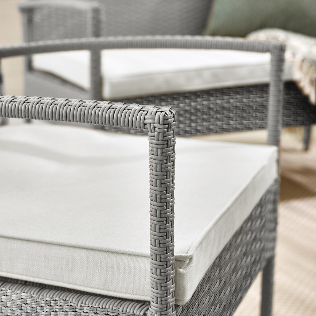 Porto Grey Rattan 4 Seat Garden Sofa & Chairs Set