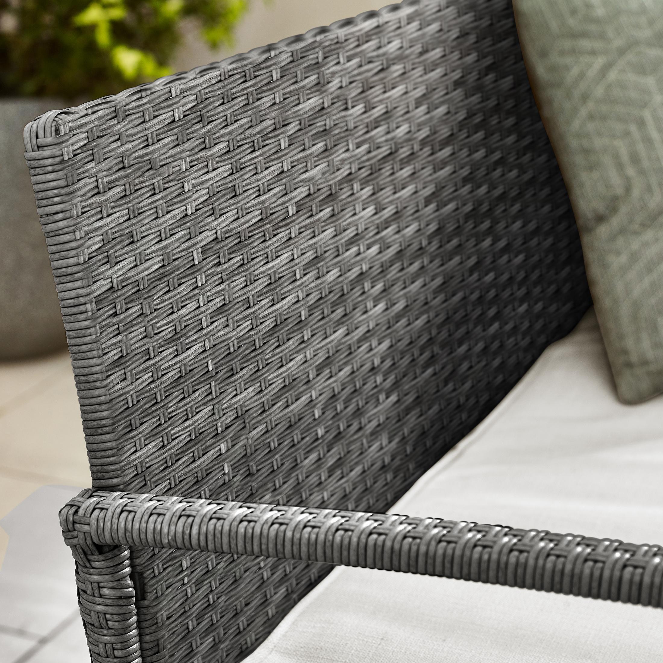 Porto Grey Rattan 4 Seat Garden Sofa & Chairs Set