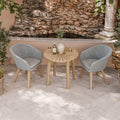 Roma FSC Sunray 80cm Bistro Set with 2 Sol Dining Chairs