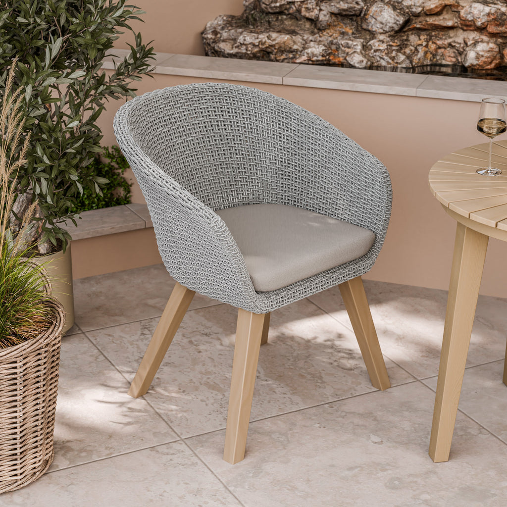 Roma FSC Sunray 80cm Bistro Set with 2 Sol Dining Chairs
